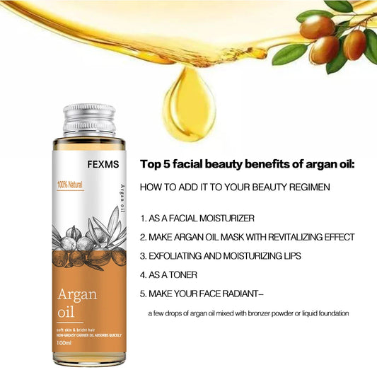 100% Pure Organic Argan Oil – Cold Pressed, Virgin, Multi-Purpose Beauty Oil