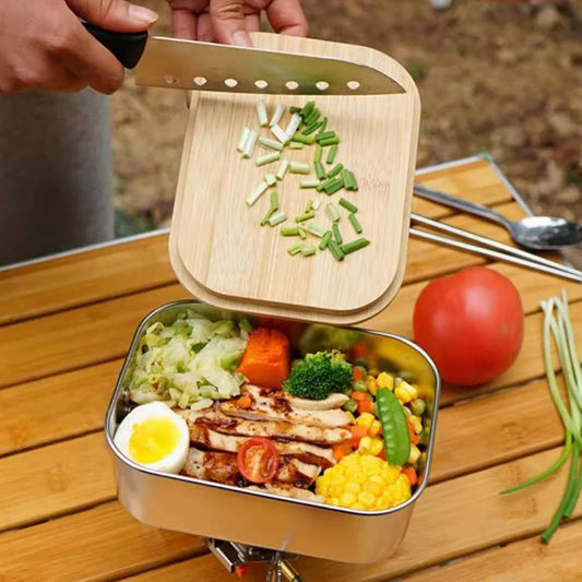 Wooden Lid Lunch Box