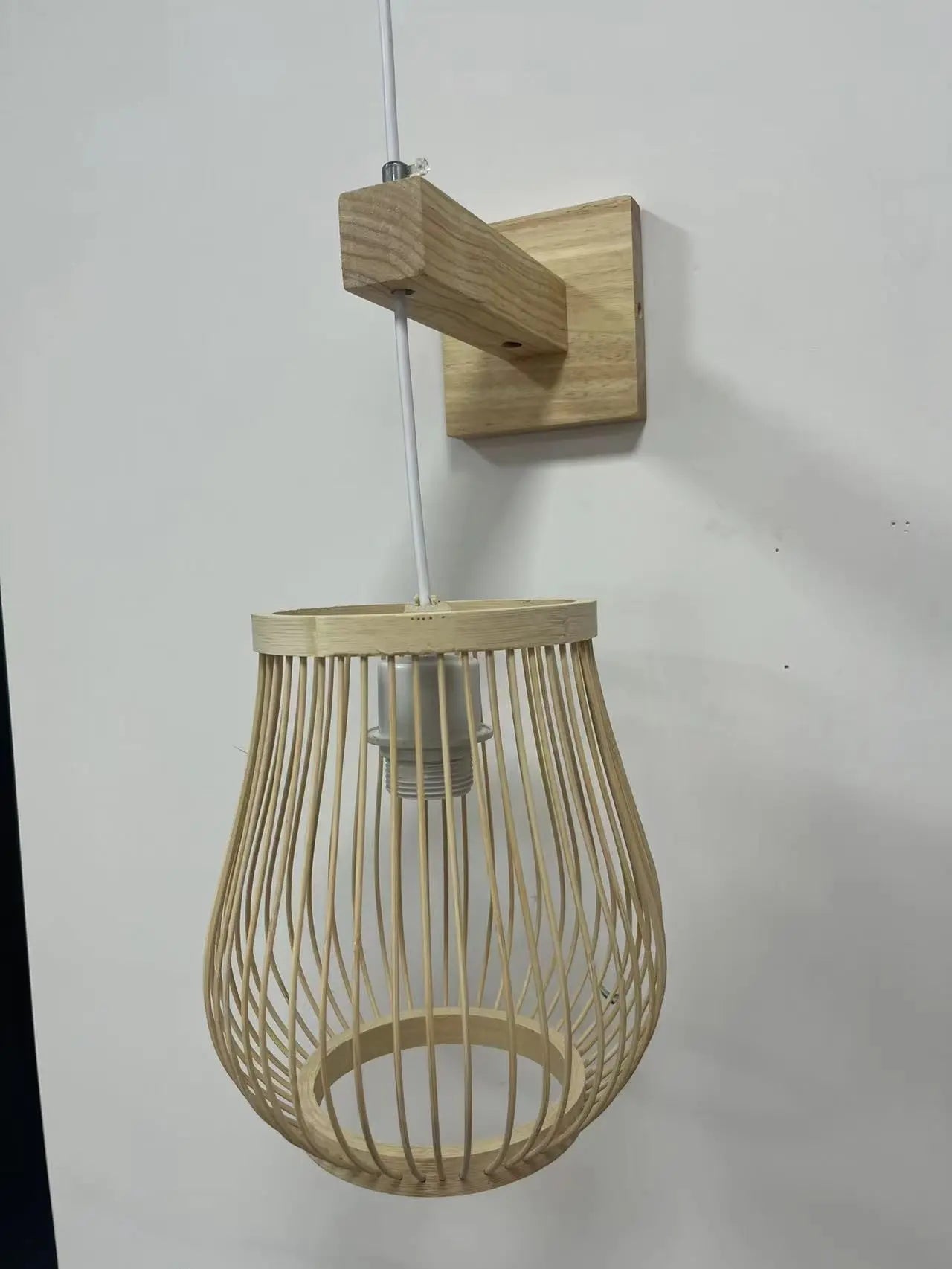 Bamboo Rattan Pendant Light – Handwoven Hanging Ceiling Lamp