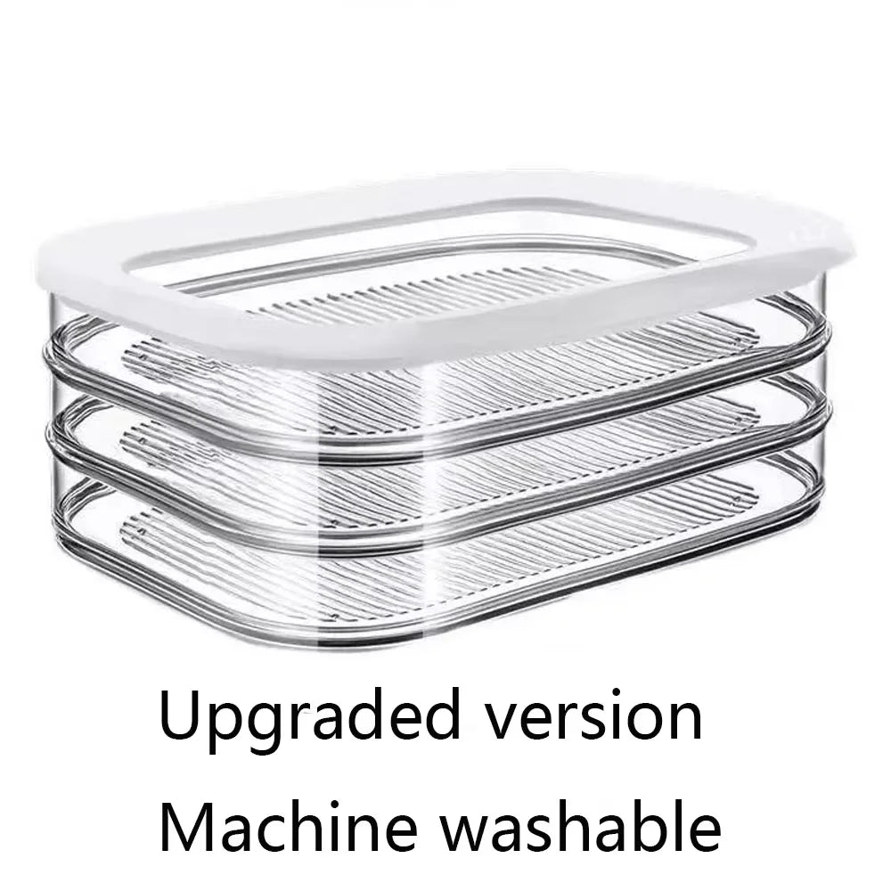 Stackable Meat Storage Container with Lid for Fridge