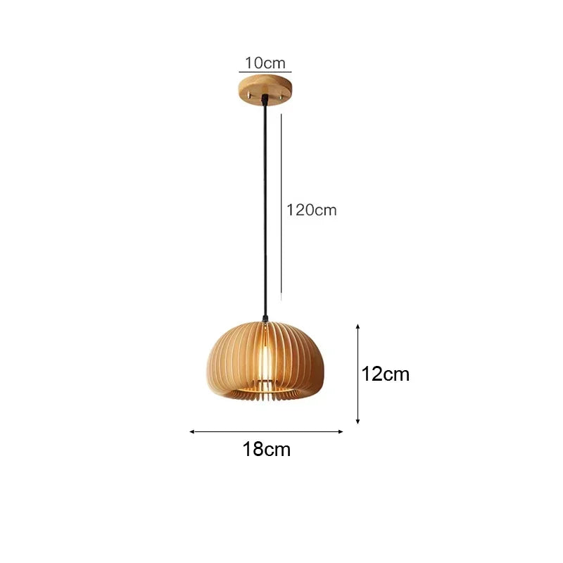 Bamboo Rattan Pendant Light – Handwoven Hanging Ceiling Lamp
