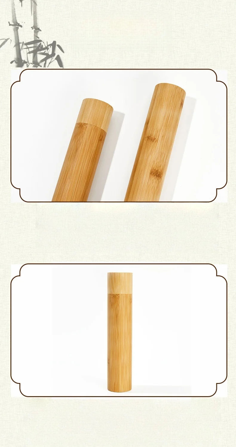 Eco-Friendly Bamboo Toothbrush Travel Case