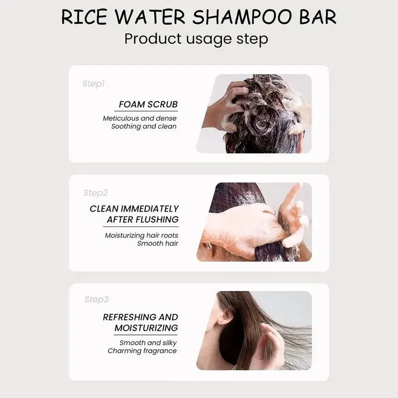 Organic Rice Shampoo Bar & Conditioning Soap