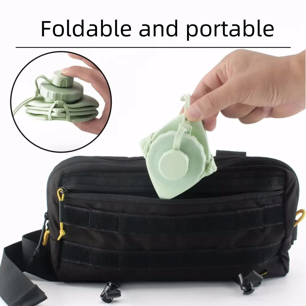 600ml Foldable Silicone Water Bottle