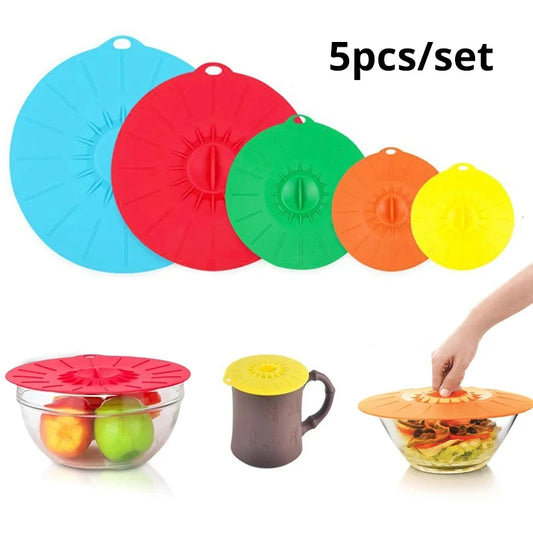 5pcs Eco-Friendly Reusable Food Storage Covers