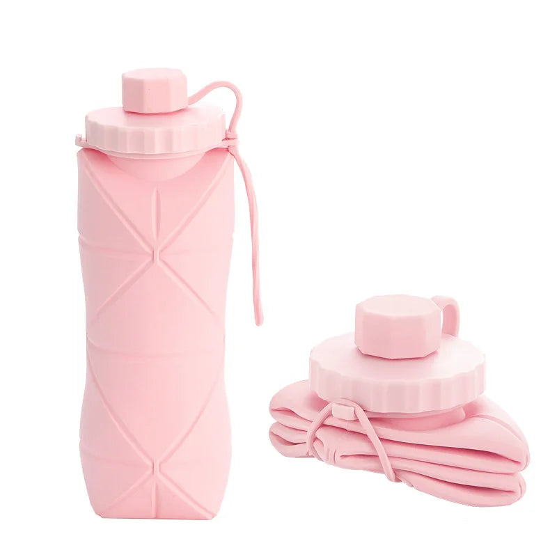 600ml Foldable Silicone Water Bottle