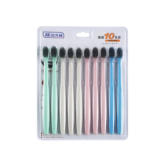 10-Pack Eco-Friendly Biodegradable Toothbrushes