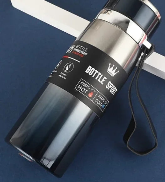 1000ml Thermal Water Bottle – Double Wall Stainless Steel Vacuum Flask, Leak-Proof