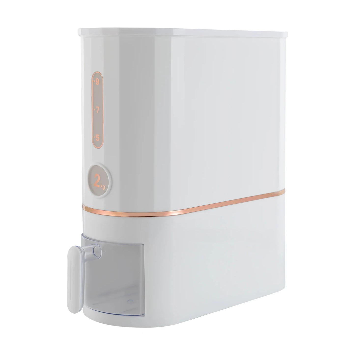 22lbs Slim Transparent Cereal Dispenser with Sloping Bottom