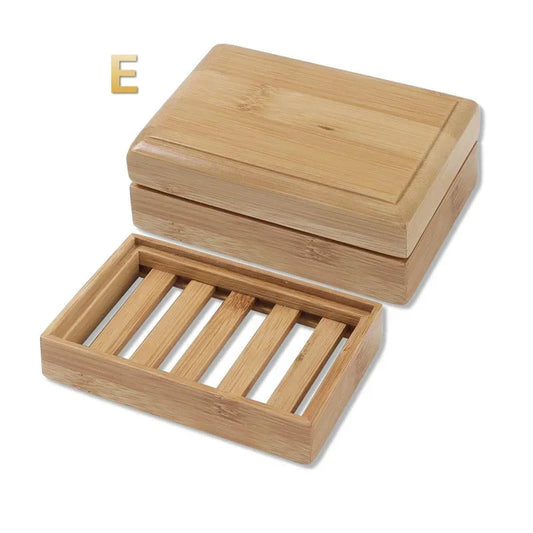 Oval Bamboo Soap Dish – Wooden Bar Soap Holder for Bathroom & Kitchen