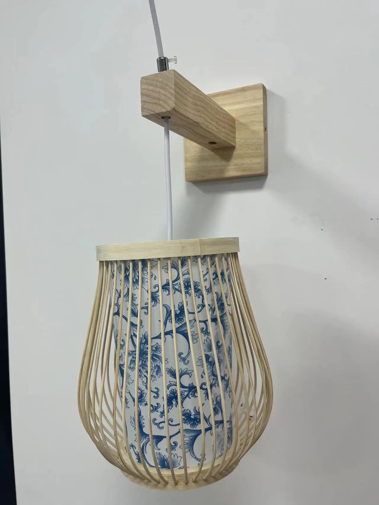 Bamboo Rattan Pendant Light – Handwoven Hanging Ceiling Lamp