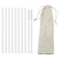 High Borosilicate Glass Straw Set – Reusable Eco-Friendly Straws with Brush