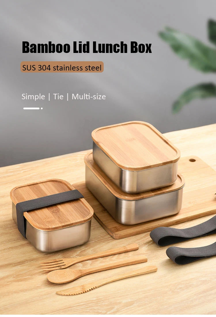Wooden Lid Lunch Box