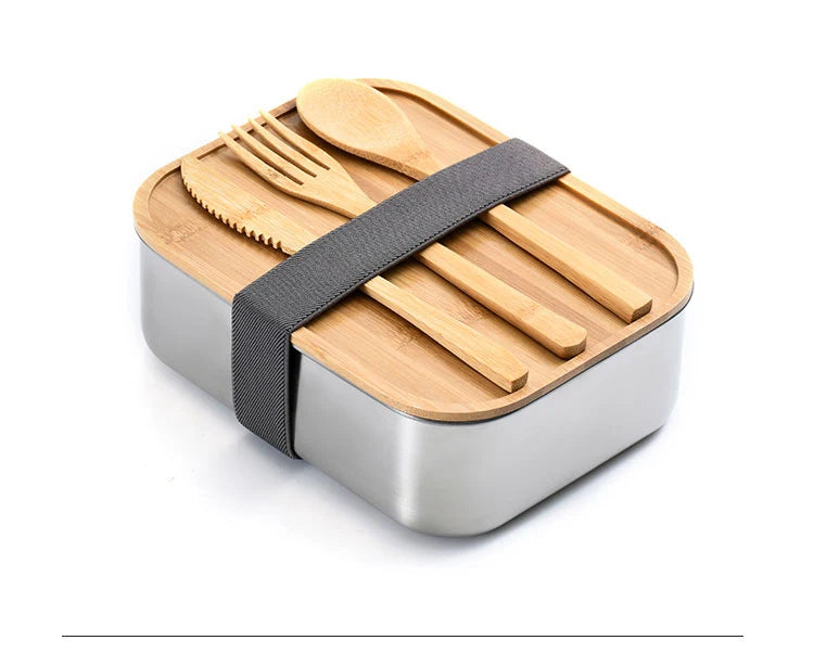 Wooden Lid Lunch Box