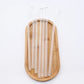 High Borosilicate Glass Straw Set – Reusable Eco-Friendly Straws with Brush