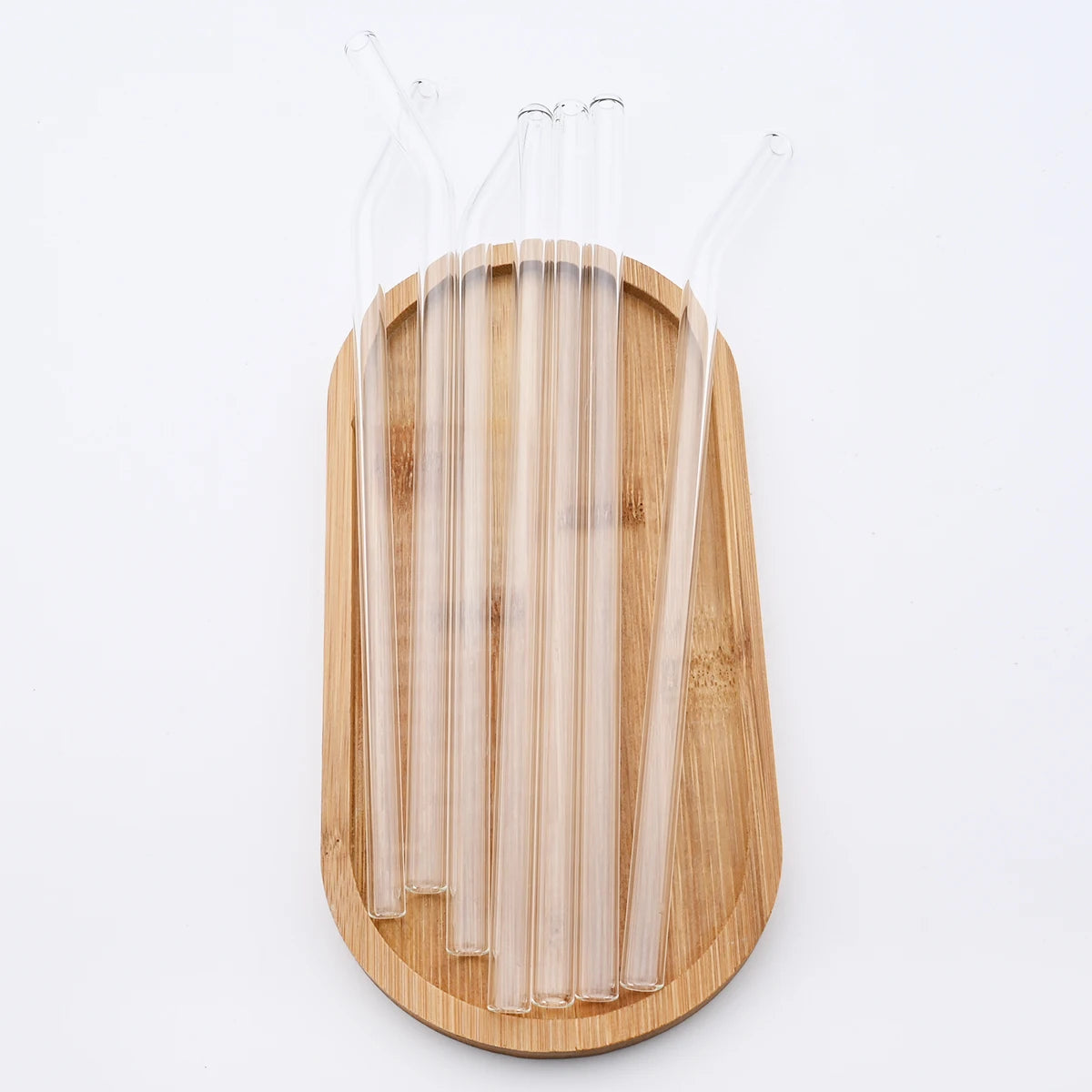 High Borosilicate Glass Straw Set – Reusable Eco-Friendly Straws with Brush