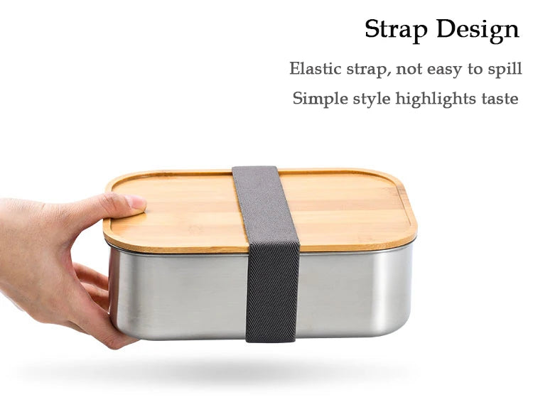 Wooden Lid Lunch Box
