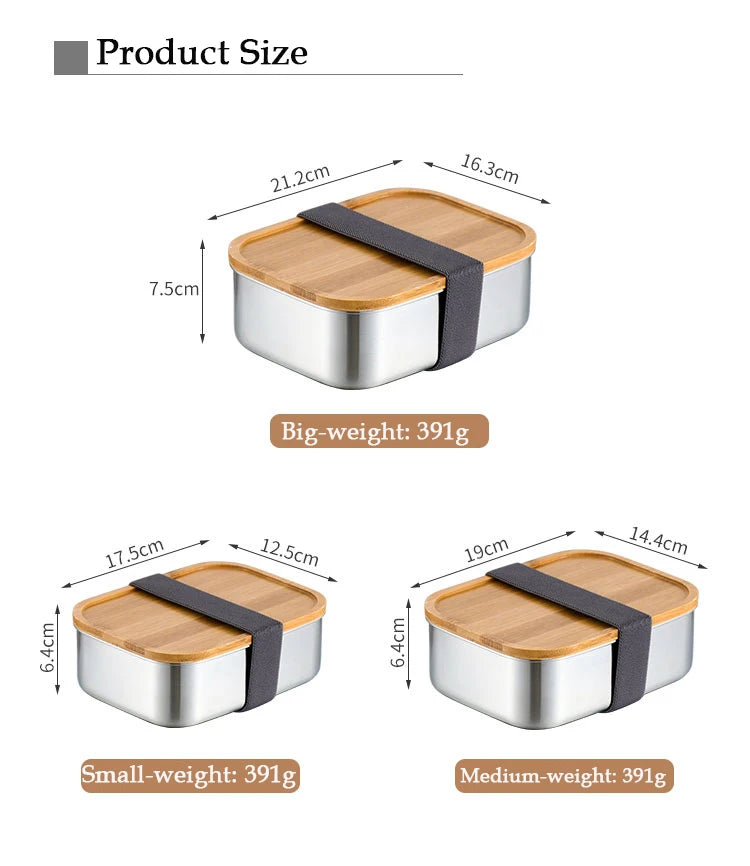 Wooden Lid Lunch Box