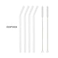 High Borosilicate Glass Straw Set – Reusable Eco-Friendly Straws with Brush
