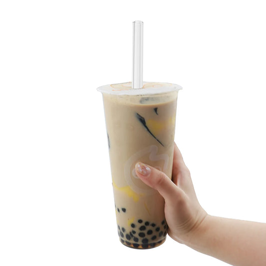 High Borosilicate Glass Straw Set – Reusable Eco-Friendly Straws with Brush