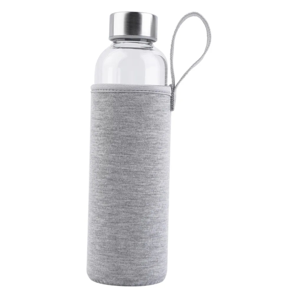 550ml Shatterproof Travel Glass Water Bottle