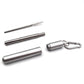 Reusable Telescopic Stainless Steel Straw Set – Portable with Cleaning Brush & Case