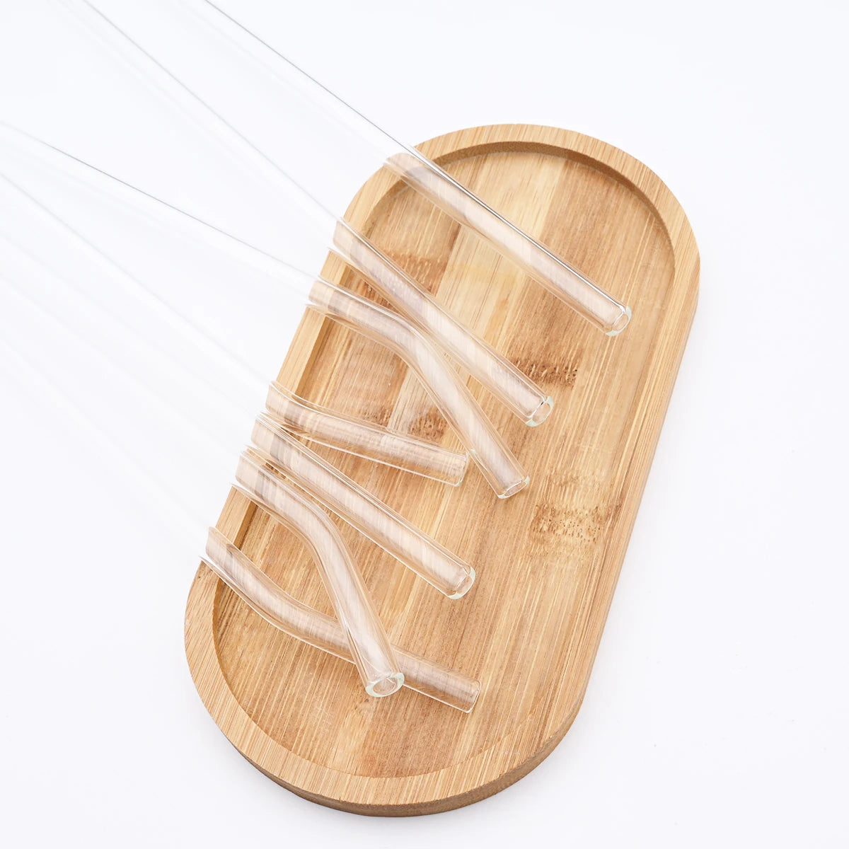 High Borosilicate Glass Straw Set – Reusable Eco-Friendly Straws with Brush
