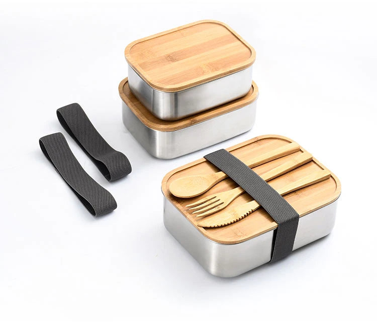Wooden Lid Lunch Box