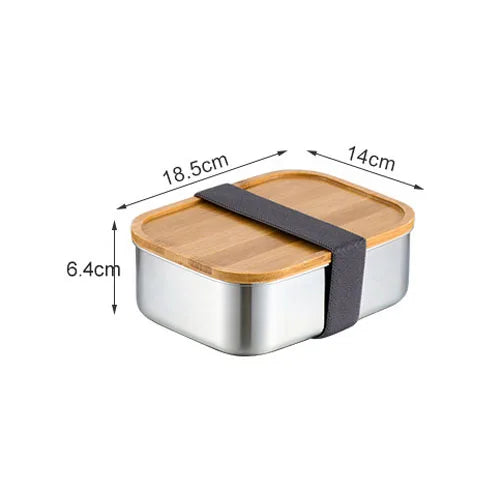 Wooden Lid Lunch Box