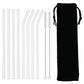 High Borosilicate Glass Straw Set – Reusable Eco-Friendly Straws with Brush