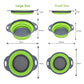2PCS Silicone Folding Colander Basket for Kitchen Use