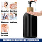 1/2PCS 500ml Refillable Soap Dispenser with Bamboo Pump