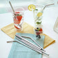 UPORS Reusable Stainless Steel Straws – Straight & Bent with Brush & Pouch