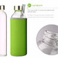 550ml Shatterproof Travel Glass Water Bottle