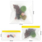 10pcs Reusable Silicone Food Storage Bags with Zip Seal