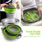 2PCS Silicone Folding Colander Basket for Kitchen Use