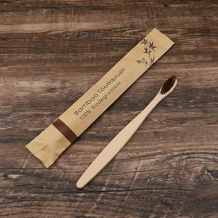 10PCS Bamboo Toothbrush Set