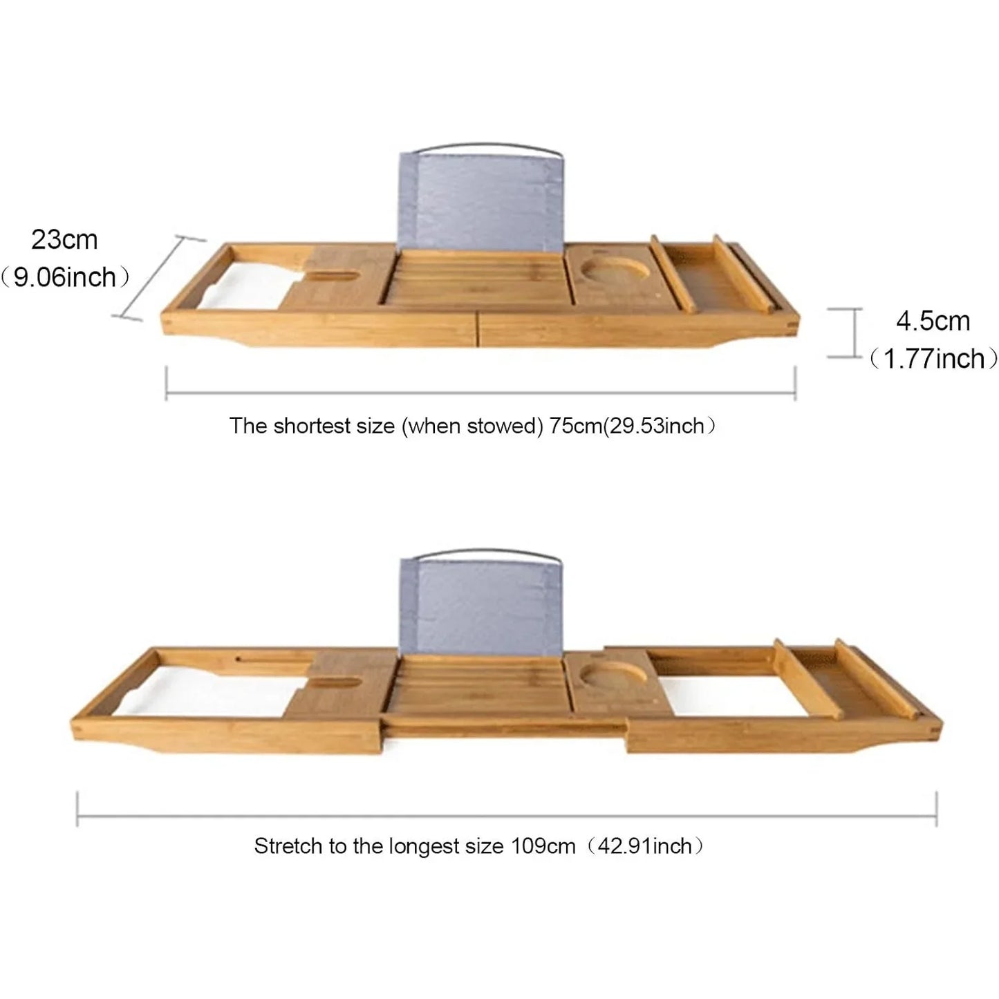 Bamboo Bathtub Caddy Tray