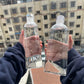 Large Capacity Glass Water Bottle with Time Marker