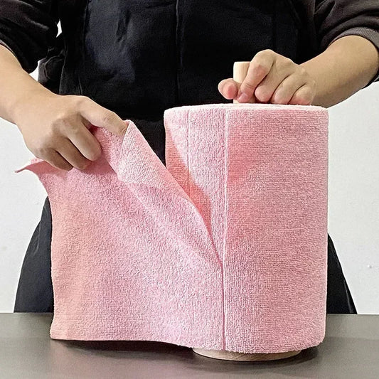 Reusable Microfiber Cleaning Wipe Roll – 20 Sheets