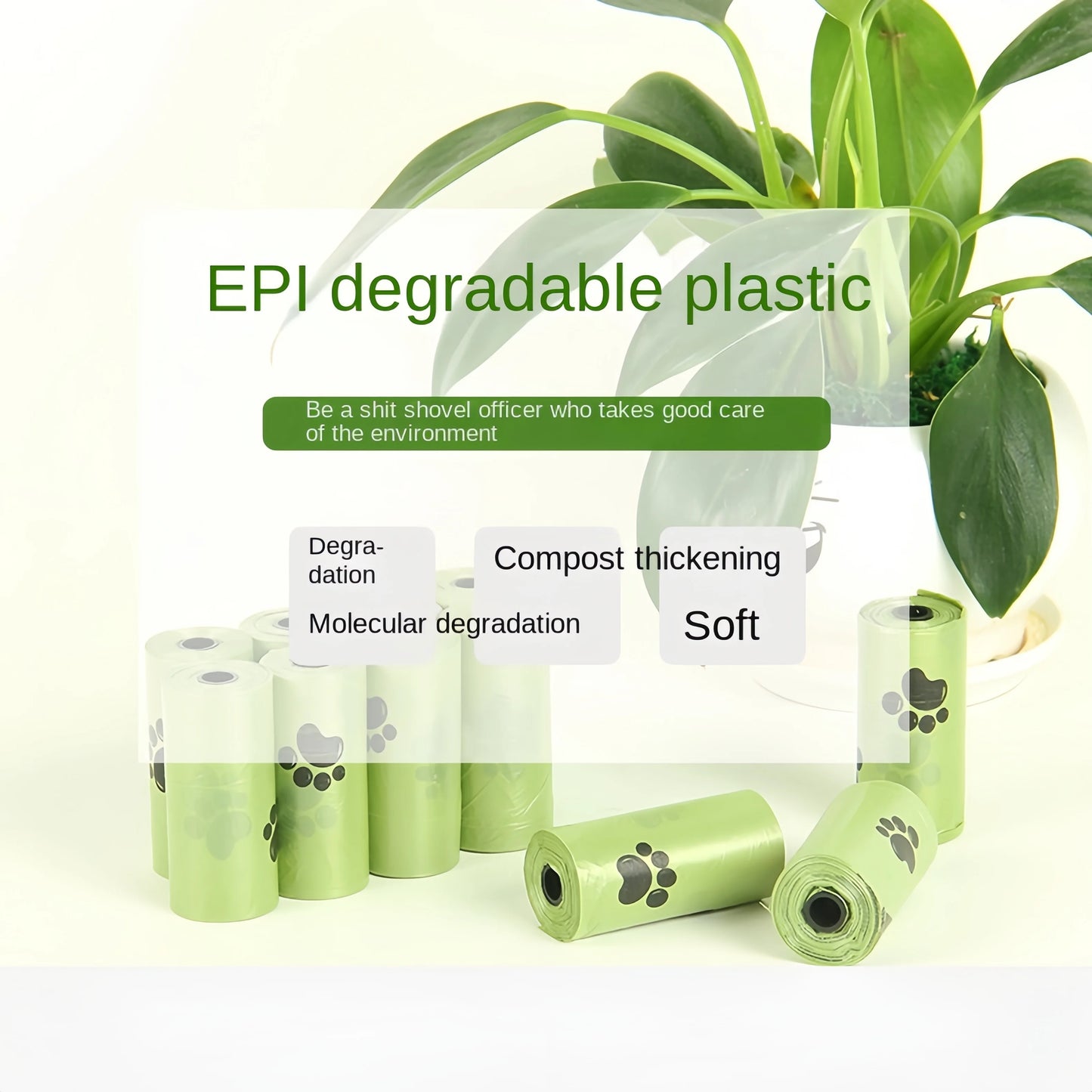EPI Biodegradable Dog Poop Bags – Eco-Friendly Waste Bags with Dispenser