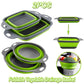 2PCS Silicone Folding Colander Basket for Kitchen Use