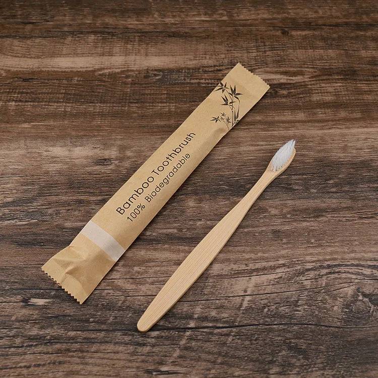 10PCS Bamboo Toothbrush Set