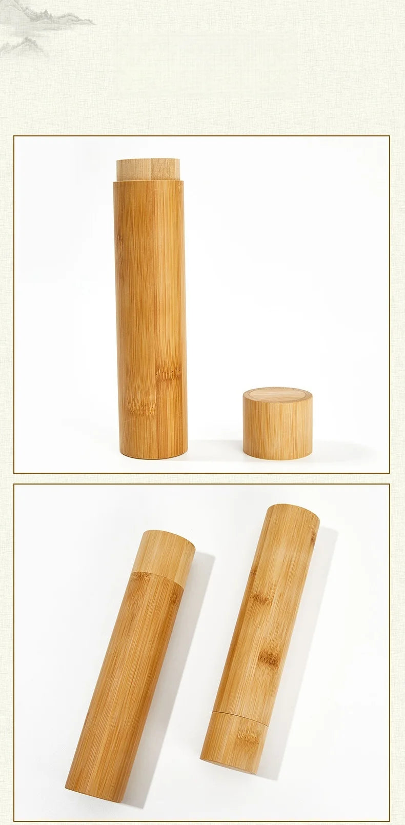 Eco-Friendly Bamboo Toothbrush Travel Case