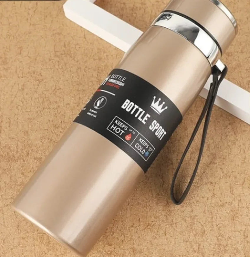 1000ml Thermal Water Bottle – Double Wall Stainless Steel Vacuum Flask, Leak-Proof