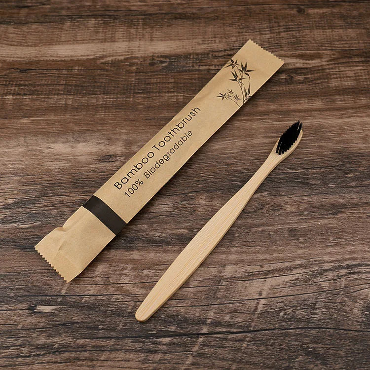 10PCS Bamboo Toothbrush Set