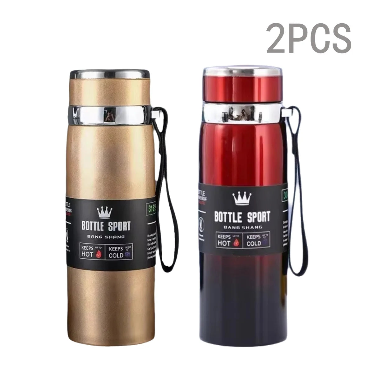 1000ml Thermal Water Bottle – Double Wall Stainless Steel Vacuum Flask, Leak-Proof