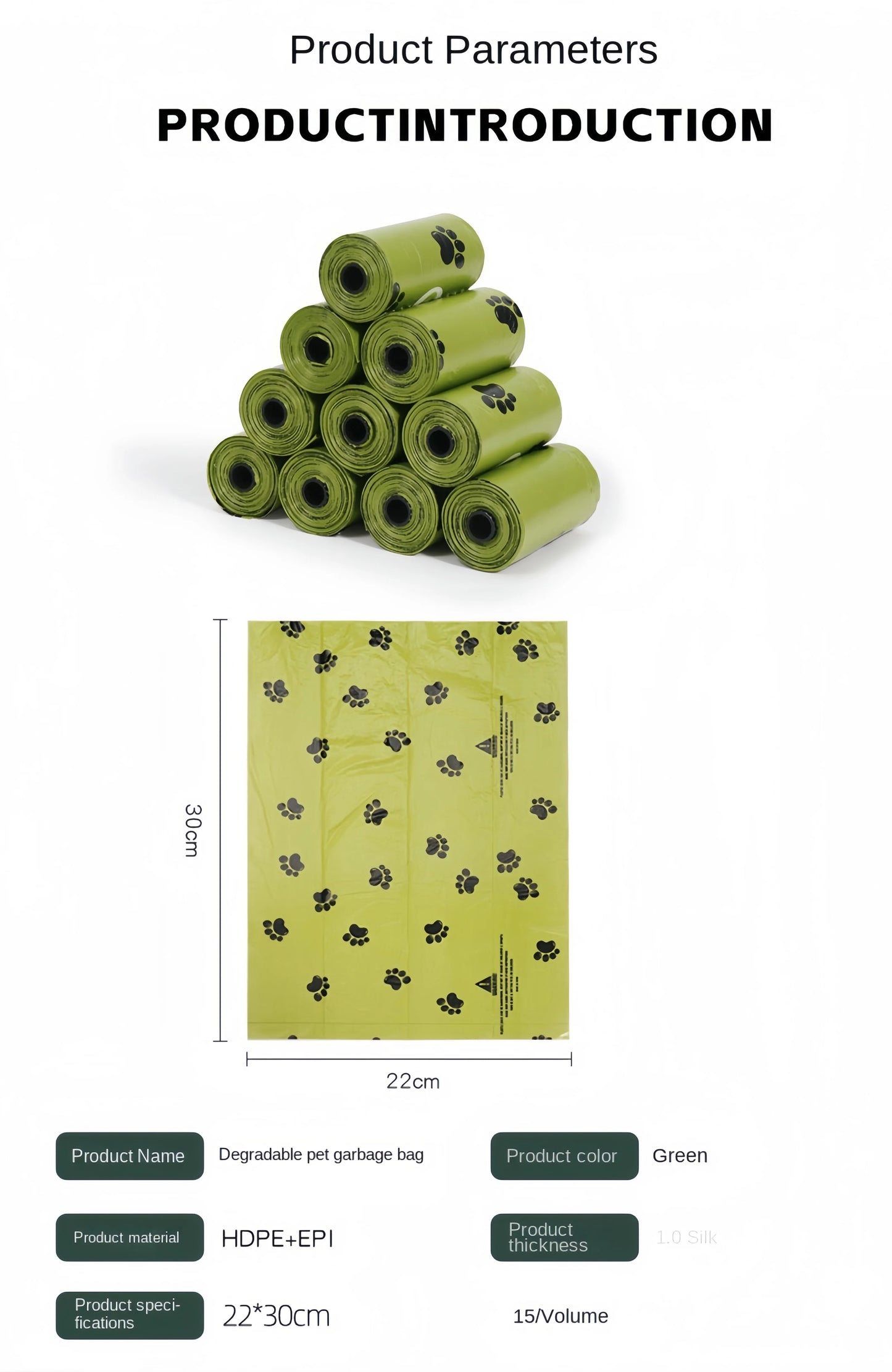 EPI Biodegradable Dog Poop Bags – Eco-Friendly Waste Bags with Dispenser