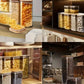 2/4pcs 540ml/1000ml Glass Food Storage Jars with Bamboo Lids
