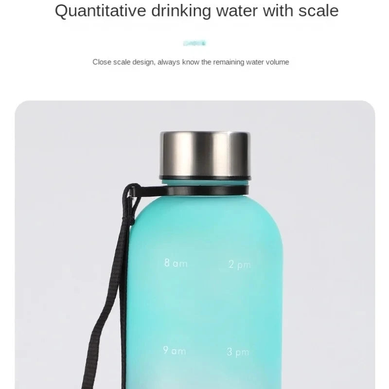 1L Motivational Sports Water Bottle with Time Marker